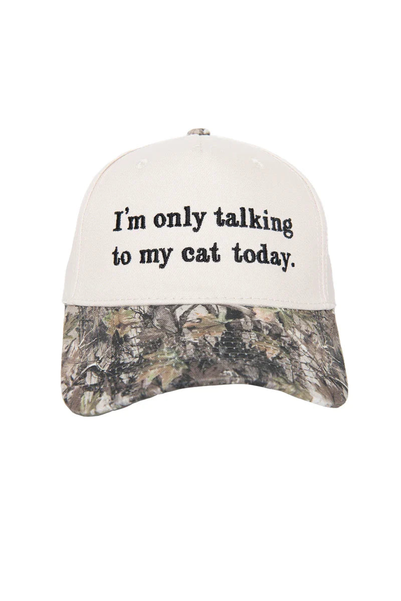 I'm Only Talking To My Cat Today Trucker Hats Vintage