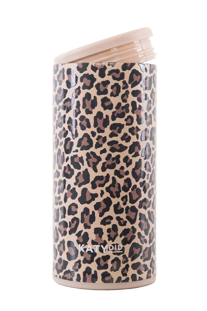 Brown Leopard Slim Can Cooler