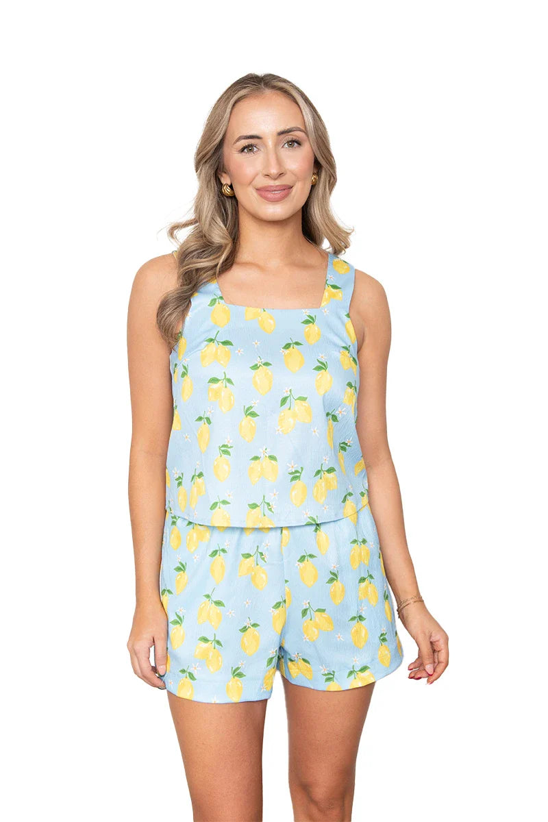 Zesty Lemons Two-Piece Short Set - Katydid.com