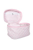 Light Pink Plaid Best Make Up Bag - Katydid.com