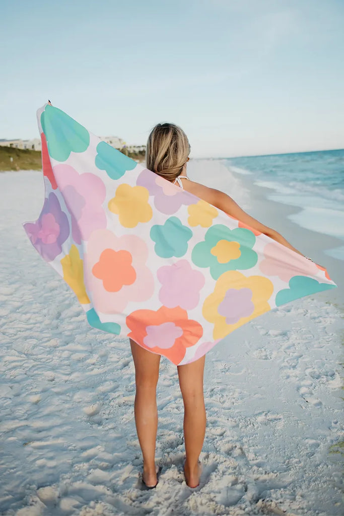 Groovy Flower Microfiber Reversible Towel - Katydid.com