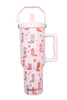 Boots & Roses Tumbler with Straw