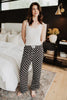 Black & White Polka Dots Boxer Pants