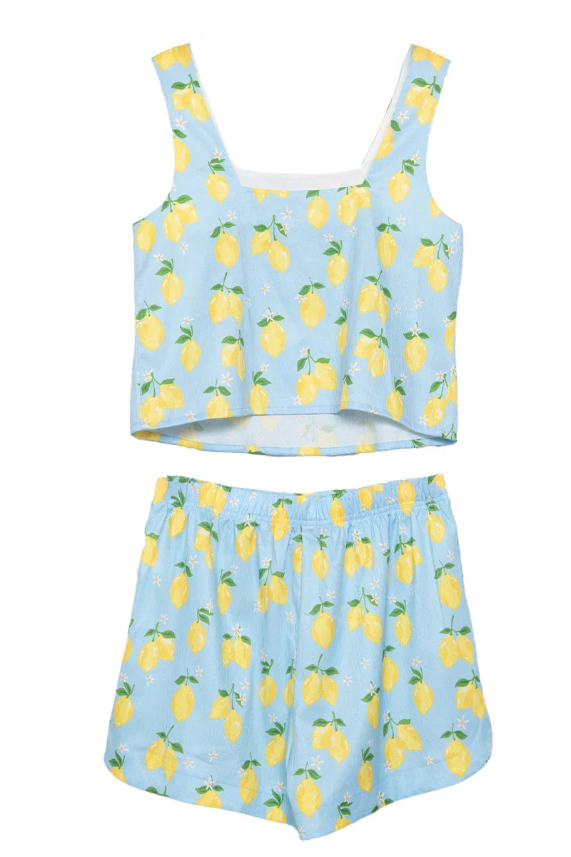 Zesty Lemons Two-Piece Short Set - Katydid.com