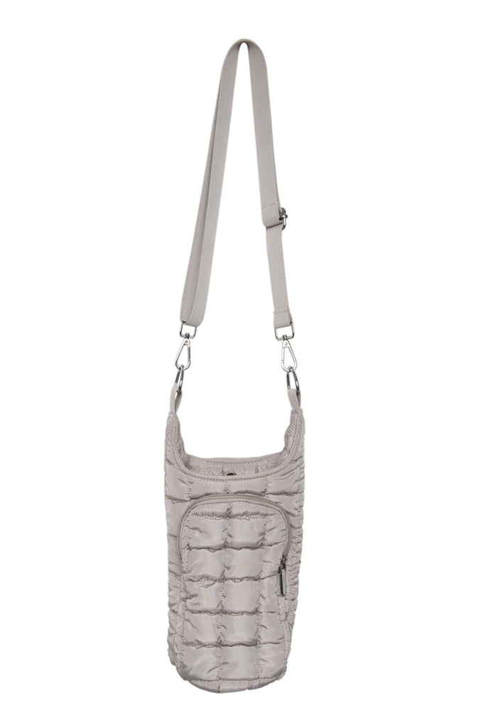 Sand Quilted Water Bottle Sling Bag