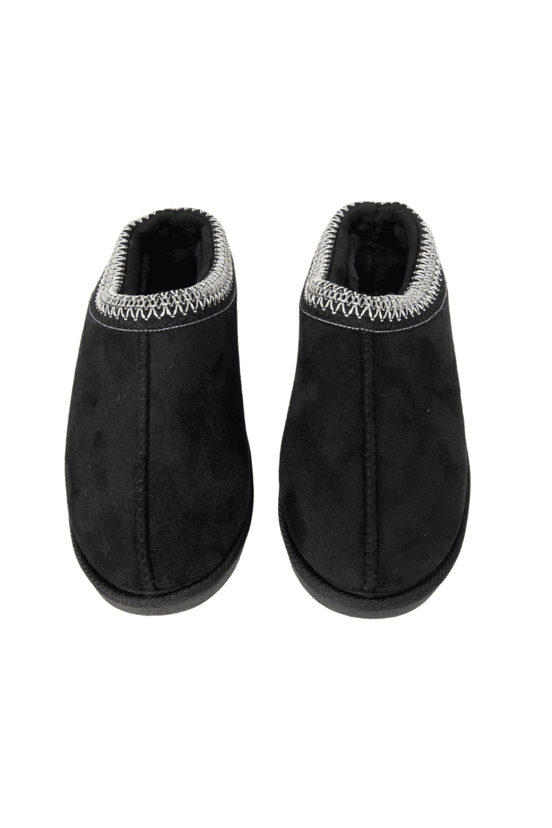 Black Embroidered Women's Slippers - Katydid.com