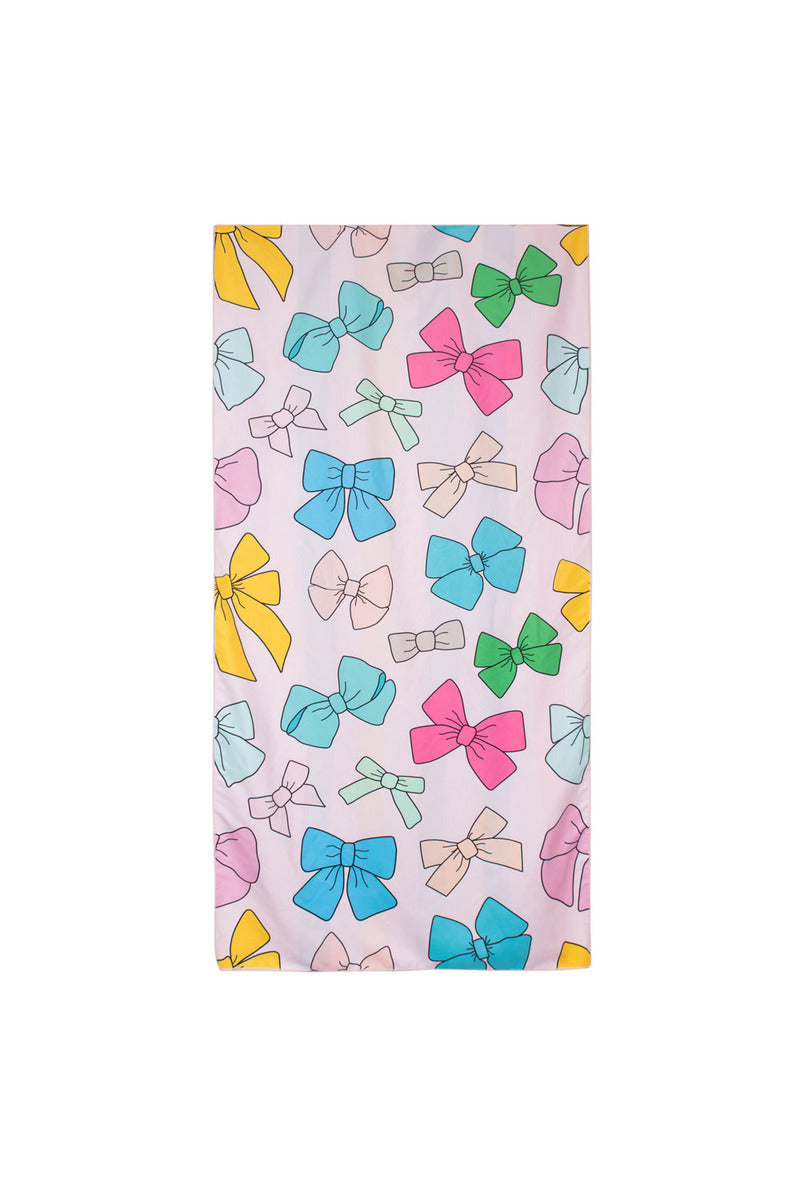 Girly Bows Reversible Microfiber Towel - Katydid.com