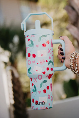 XO Cherries Valentine's Day Tumbler | Reusable Tumbler | Katydid