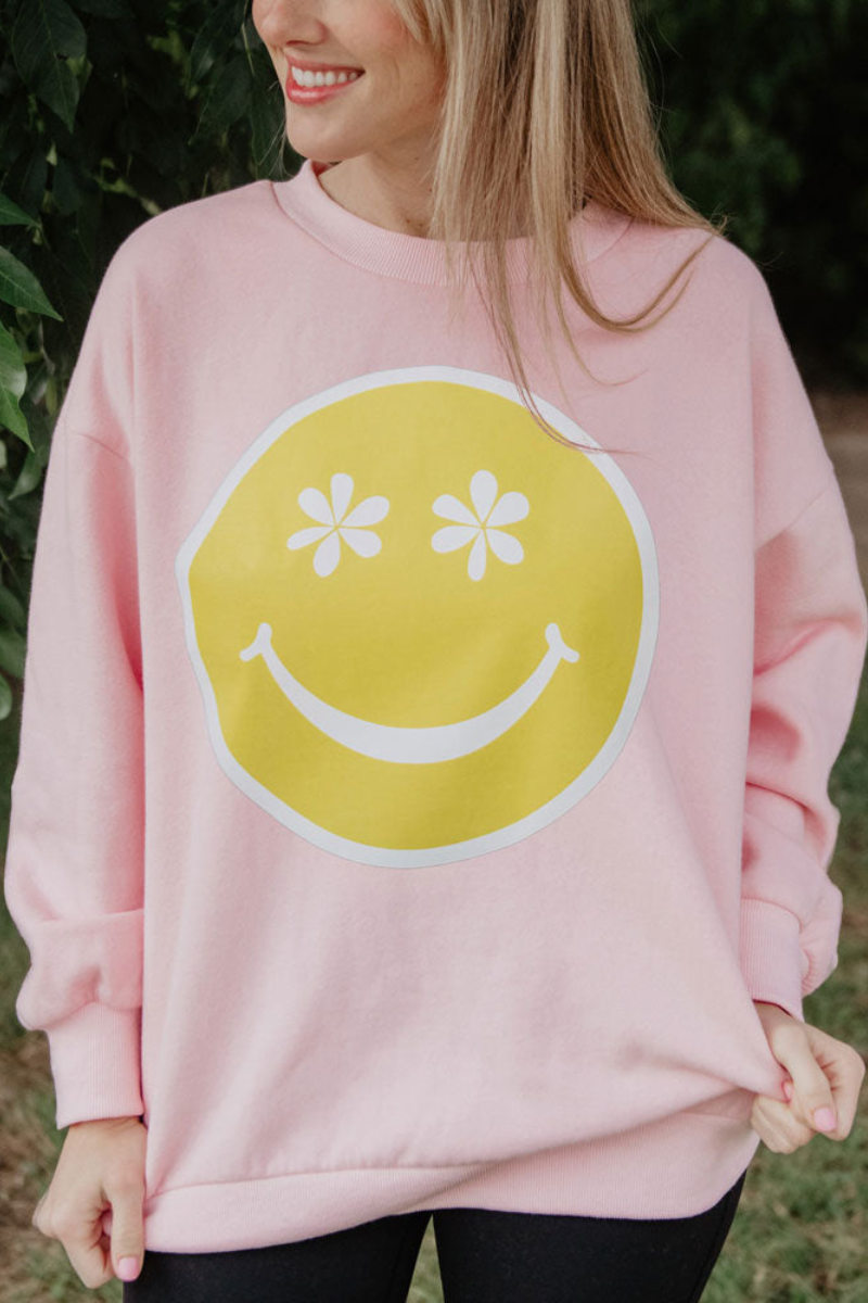 Daisy Eyes Happy Face Sweatshirt