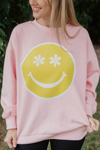 Cowboy Happy Face All Over Print Sweatshirt for Women