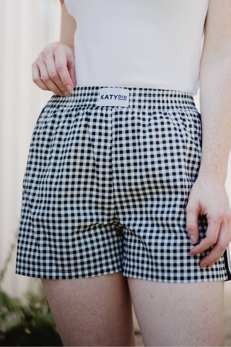 Black Plaid Boxer Shorts | Women's Casual Shorts | Katydid