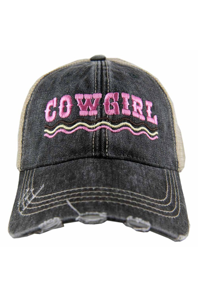 COWGIRL Spelled Out Trucker Hat - Katydid.com