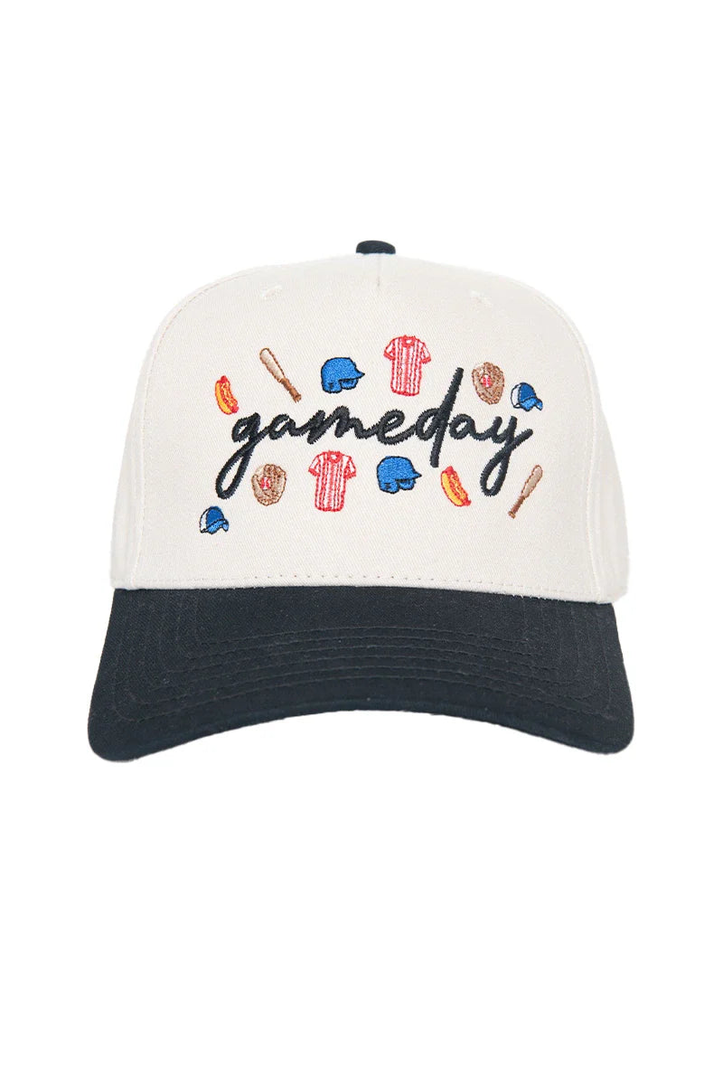 Gameday Baseball Doodles Vintage Trucker Hats for Women - Katydid.com
