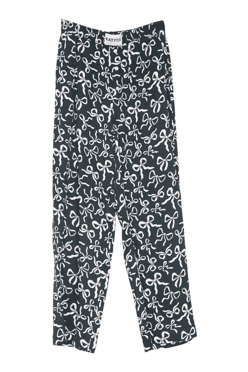 Black & White Bows Women's Boxer Pants - Katydid.com