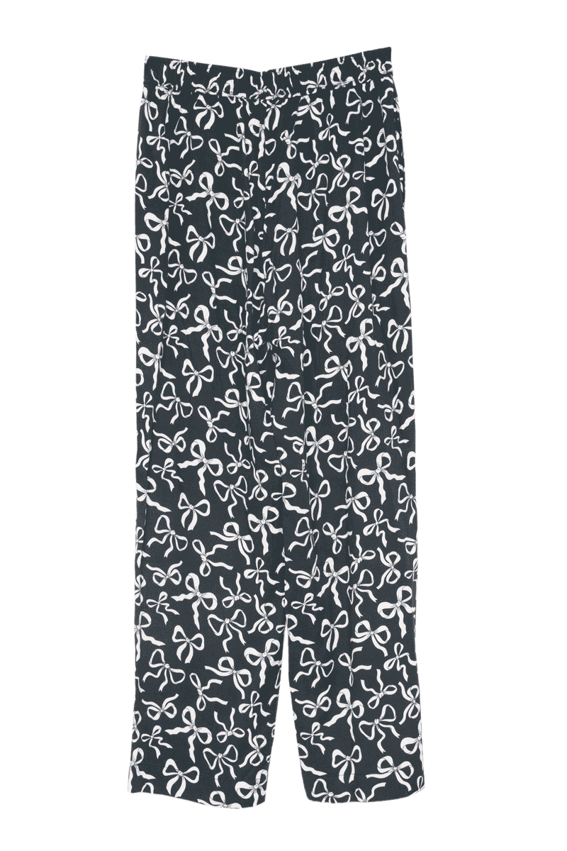 Black & White Bows Women's Boxer Pants