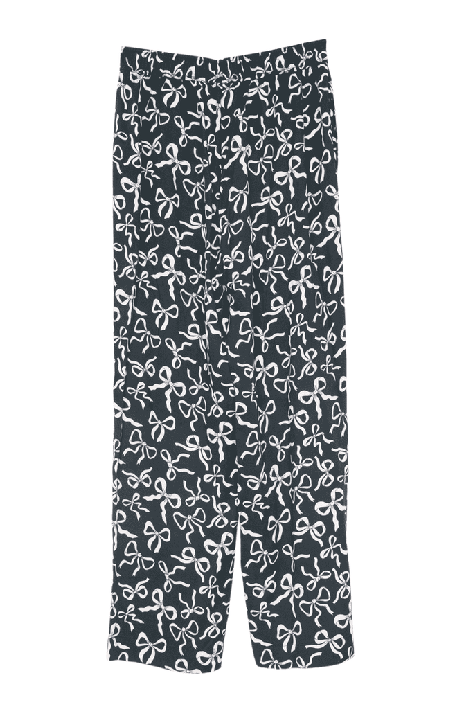 Black & White Bows Women's Boxer Pants