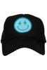 Turquoise Lightning Happy Face Trucker Hat