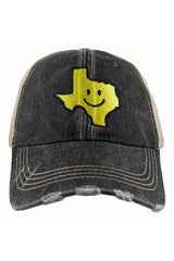 Texas Shaped Happy Face Trucker Hat