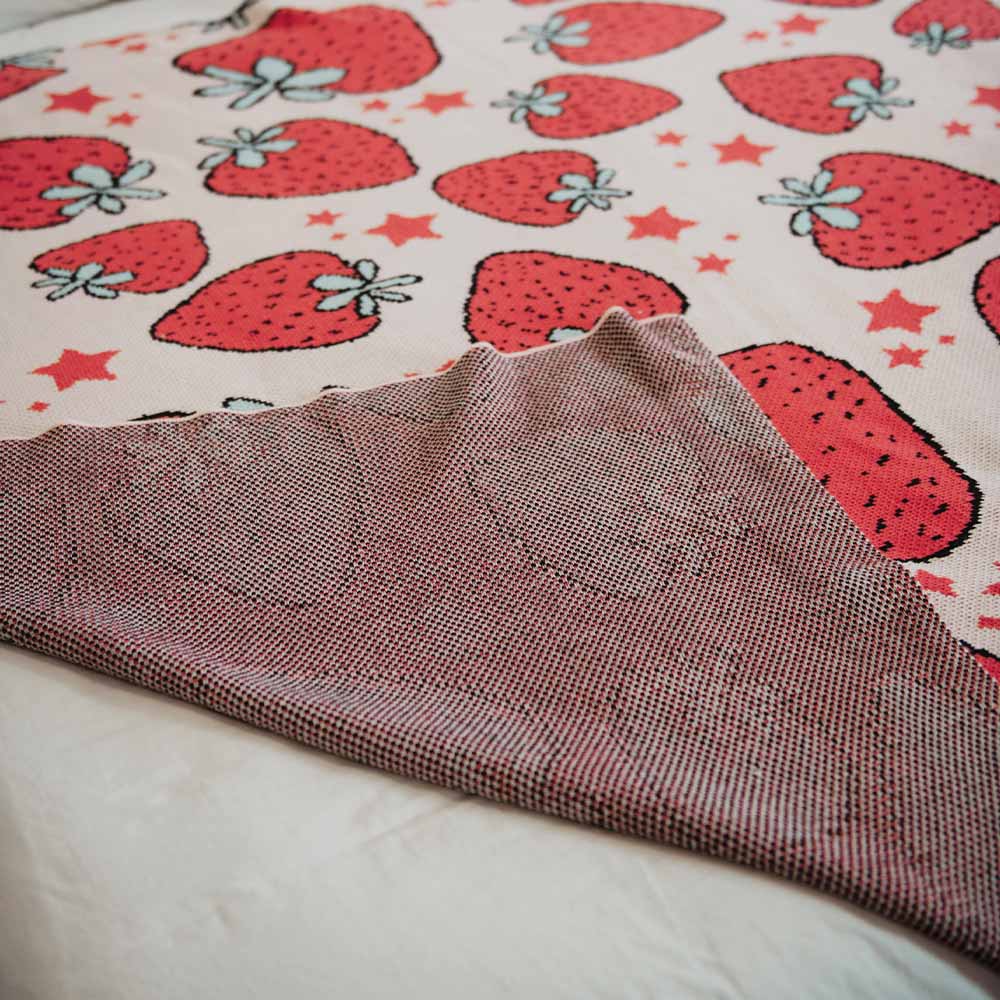 Strawberry Oversized Knitted BLANKET