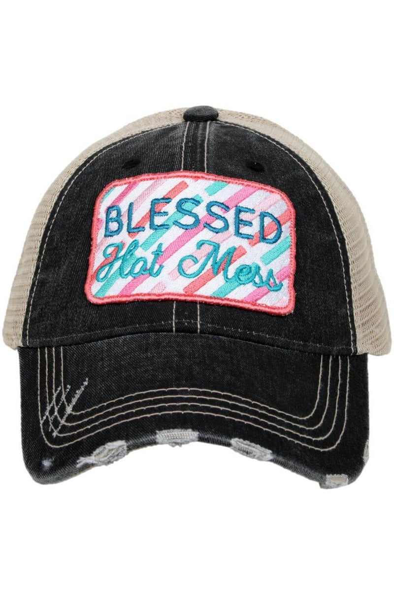 Blessed Hot Mess Women's Trucker Hats - Katydid.com