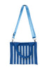 Blue Striped Mini Tote Handbag
