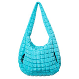 Blue Quilted Women's Tote Bag