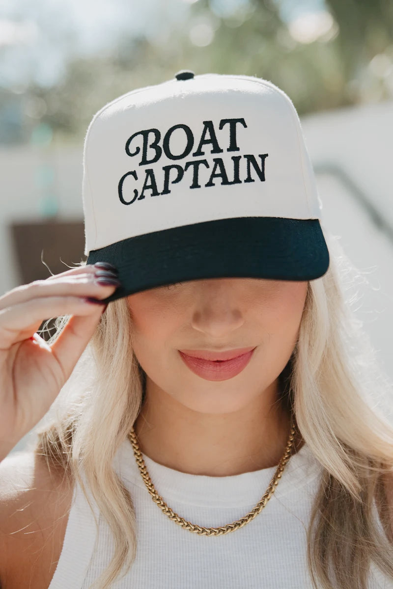 Boat Captain Two-Toned Vintage Hat