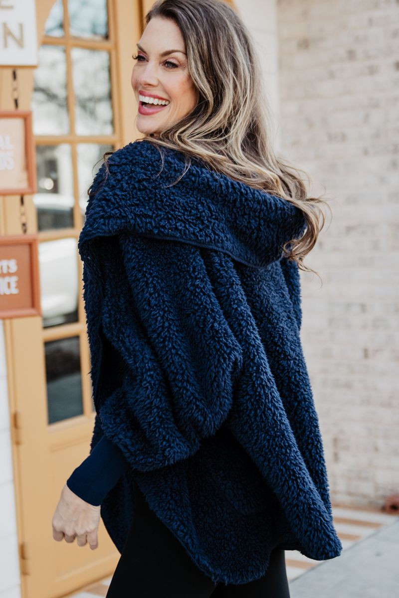 Deep Teal Lightweight BODY WRAP w/ Hoodie & Pockets