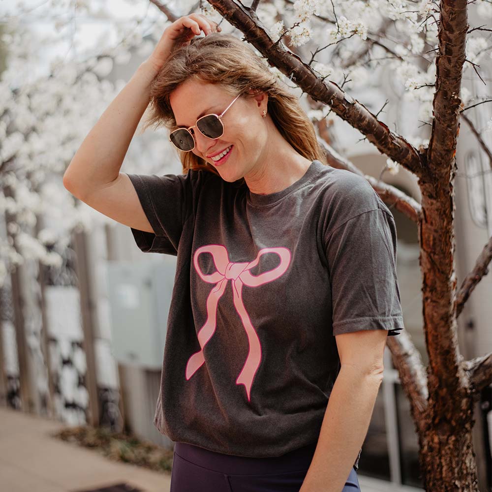 Pink Coquette Bow Graphic Tee