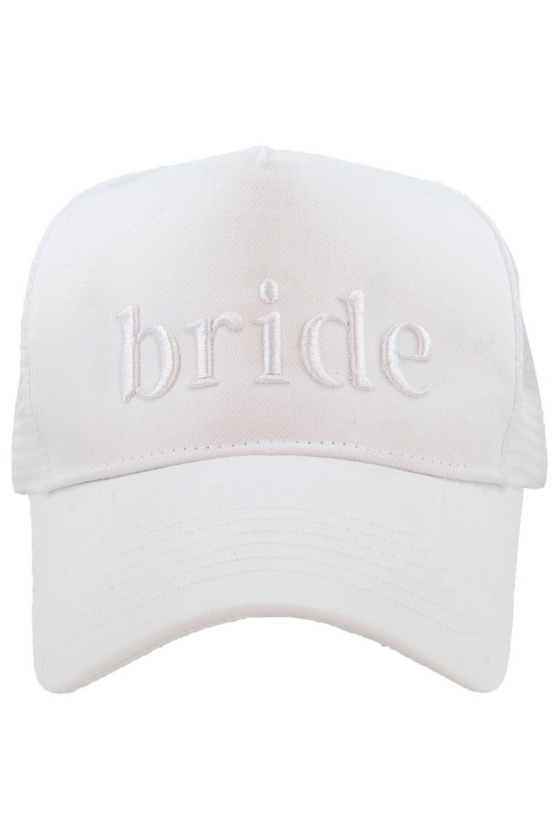 Bride 3-D Embroidered Trucker Hat - Katydid.com