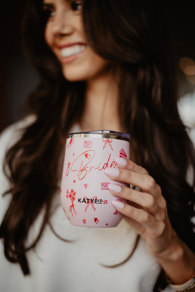 Bride Red Drawings Insulated Wine Tumbler