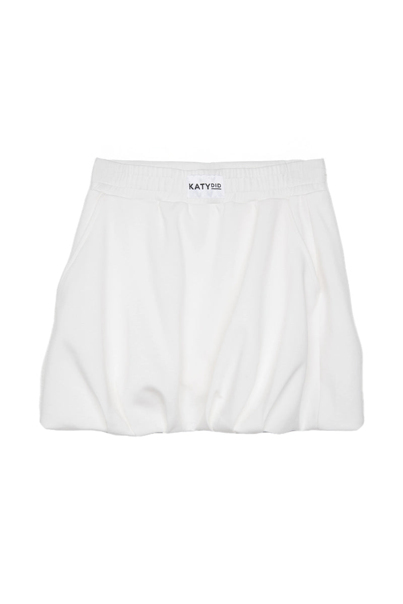 White Scuba Bubble Skirt - Katydid.com