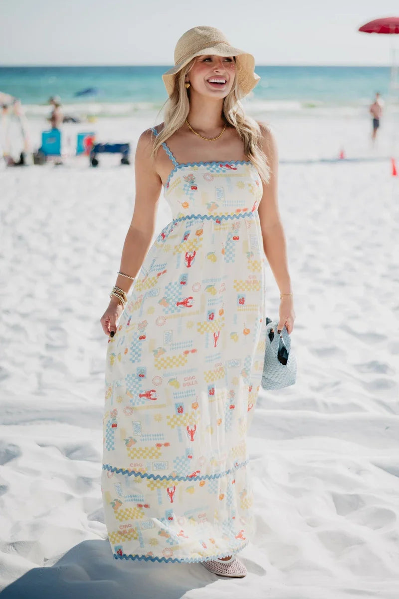 Yellow Italian Summer Maxi Dress | Linen Dress | Katydid Yellow / XL Yellow Italian Summer Maxi Dress | Linen Dress | Katydid Yellow / XL