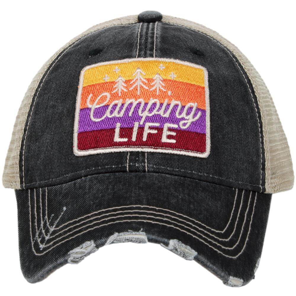 Camping Life Women's Trucker Hats Black