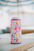 Groovy Multicolored Flowers Slim Can Koozie - Katydid.com