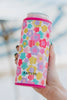 Groovy Multicolored Flowers Slim Can Koozie - Katydid.com