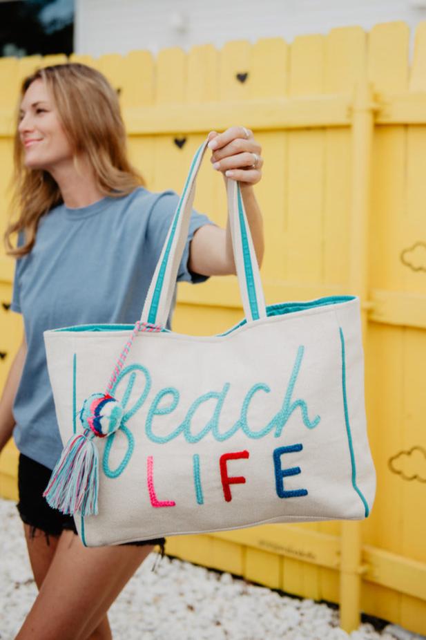 Beach Life Tote or Beach Bag