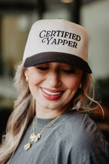 Certified Yapper Two-Toned Vintage Hat