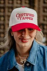 Certified Yapper Two-Toned Vintage Hat