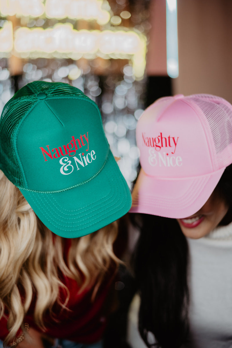 Naughty and Nice Christmas Trucker Hats