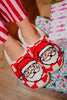 Santa Red Checkered Cozy Slippers