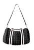 Black Striped Garment Duffel Bag