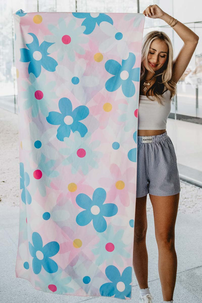 Cool Flowers Microfiber Towel