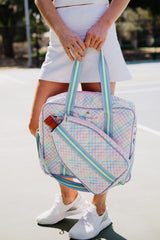 Rainbow Gingham Cute Pickleball Bag