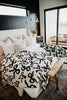 Black & White Bows Couch Blanket