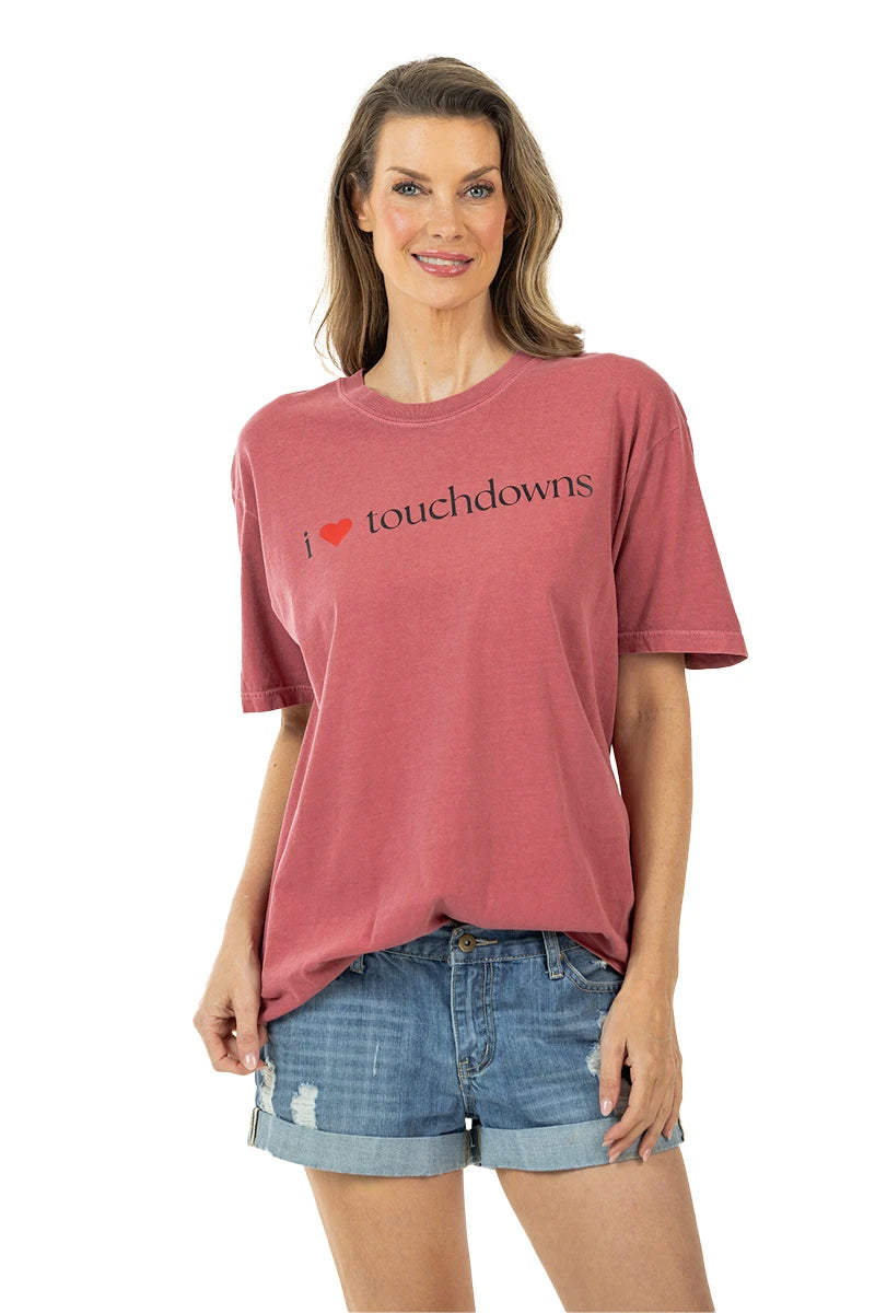 I Heart Touchdowns Women's Graphic Tee