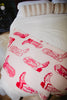 Light Pink Western Boots Comfy Throw Blanket