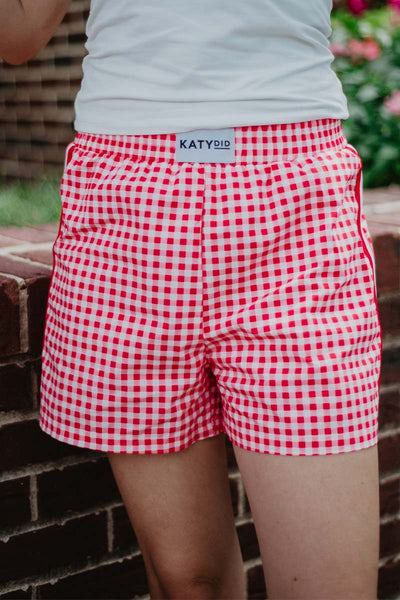 Red Plaid Boxers Female - Katydid.com
