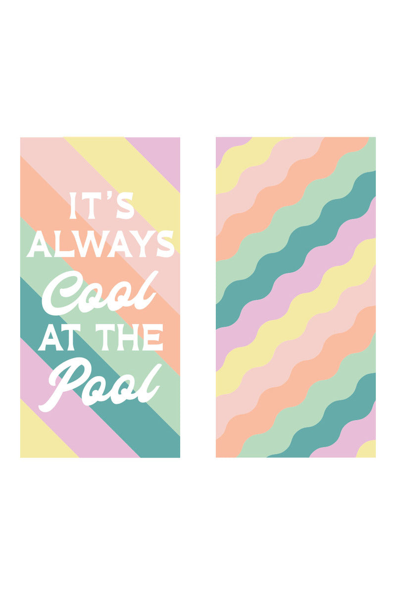 It's Always Cool At The Pool Reversible Quick Dry Towel