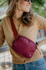 Maroon Solid Belt Bag